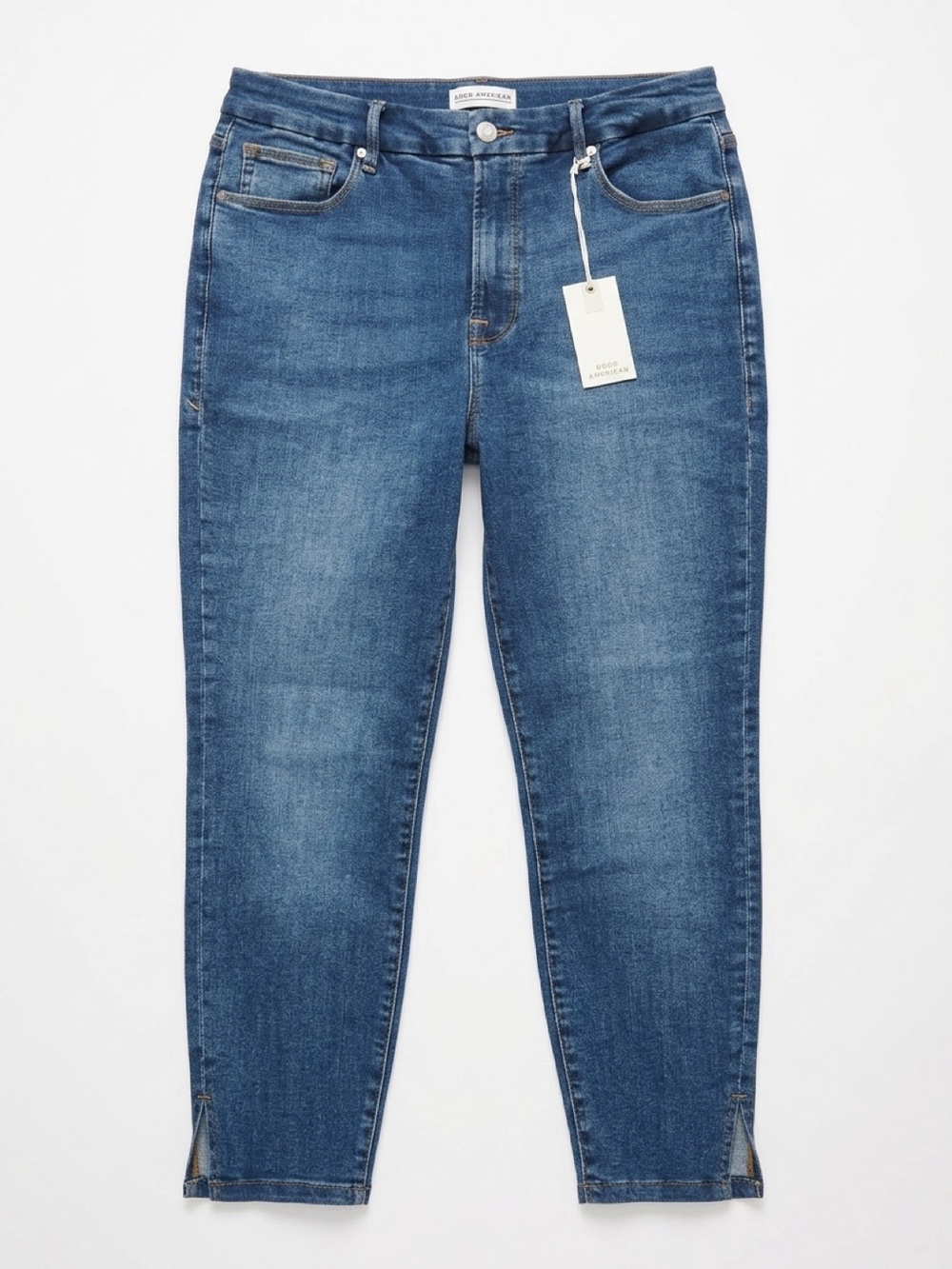 Good American Mid-Rise Slim Crop Jeans